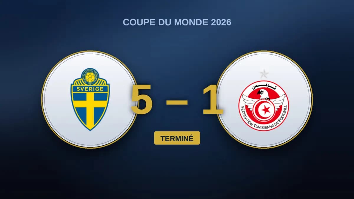 Suède 5-1 Tunisie : démonstration et large succès pour entamer le Mondial — le résumé du match — Coupe du Monde 2026