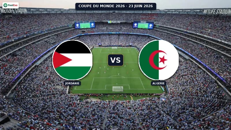Jordanie - Algérie : Pronostic et cotes — Coupe du Monde 2026