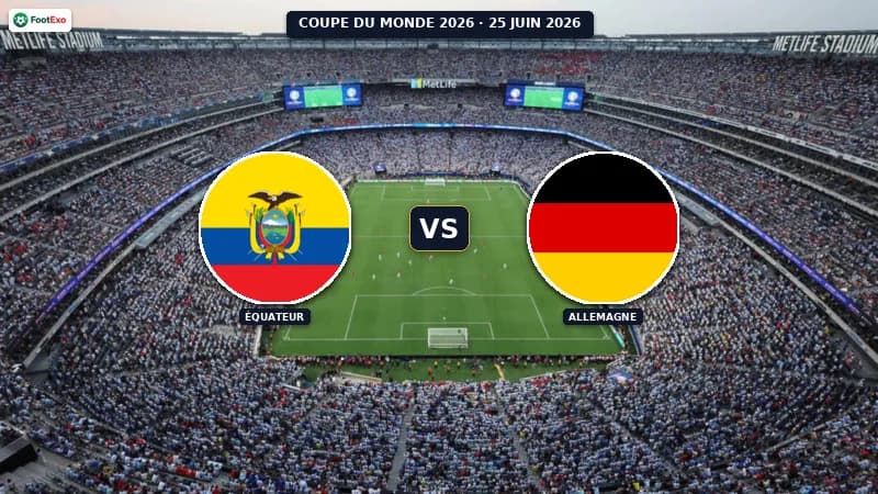 Équateur - Allemagne : Pronostic et cotes — Coupe du Monde 2026