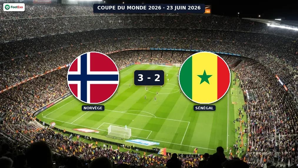 Norvège 3-2 Sénégal : le résumé du match — Coupe du Monde 2026