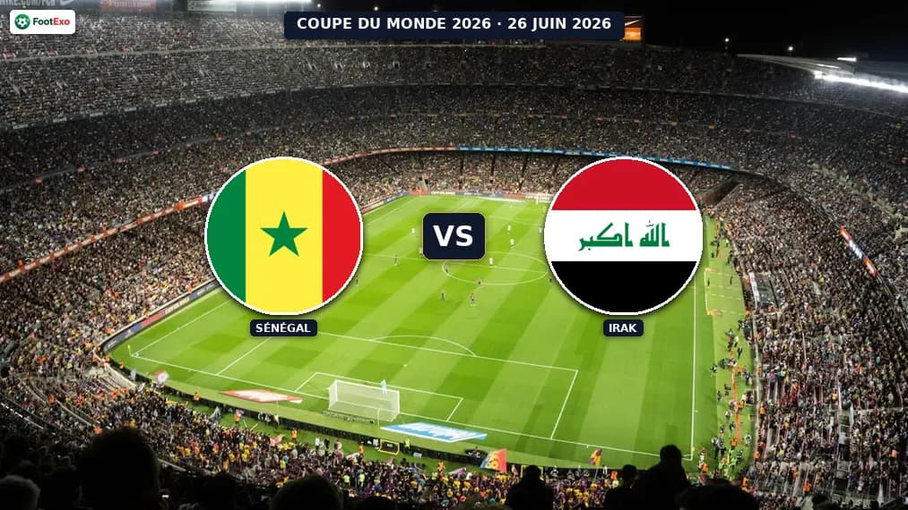 Sénégal - Irak : Pronostic et cotes — Coupe du Monde 2026