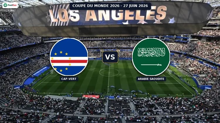 Cap-Vert - Arabie Saoudite : Pronostic et cotes — Coupe du Monde 2026