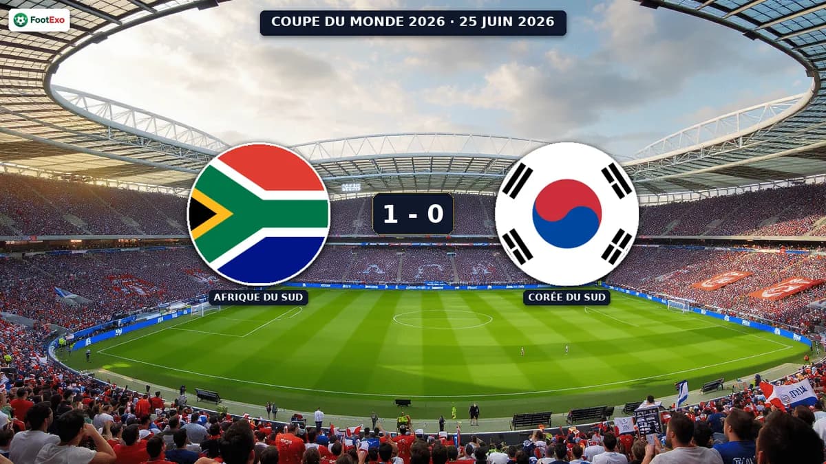 Afrique du Sud domine la Corée du Sud 1-0