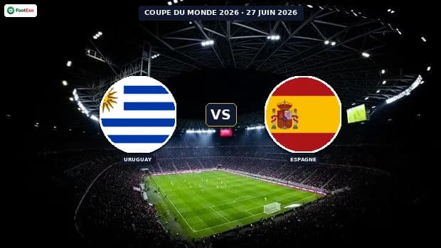 Uruguay - Espagne : Pronostic et cotes — Coupe du Monde 2026