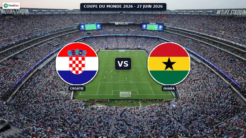 Croatie - Ghana : Pronostic et cotes — Coupe du Monde 2026