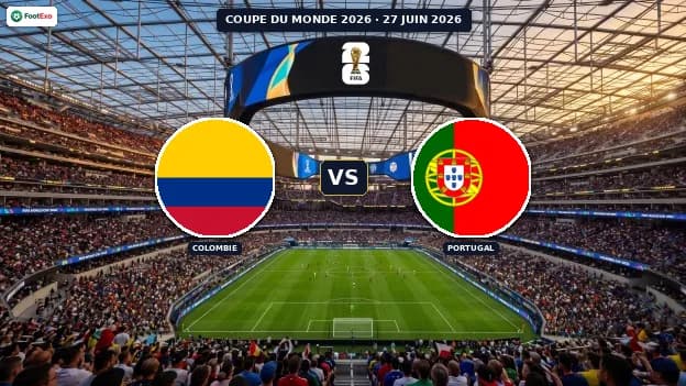 Colombie - Portugal : Pronostic et cotes — Coupe du Monde 2026