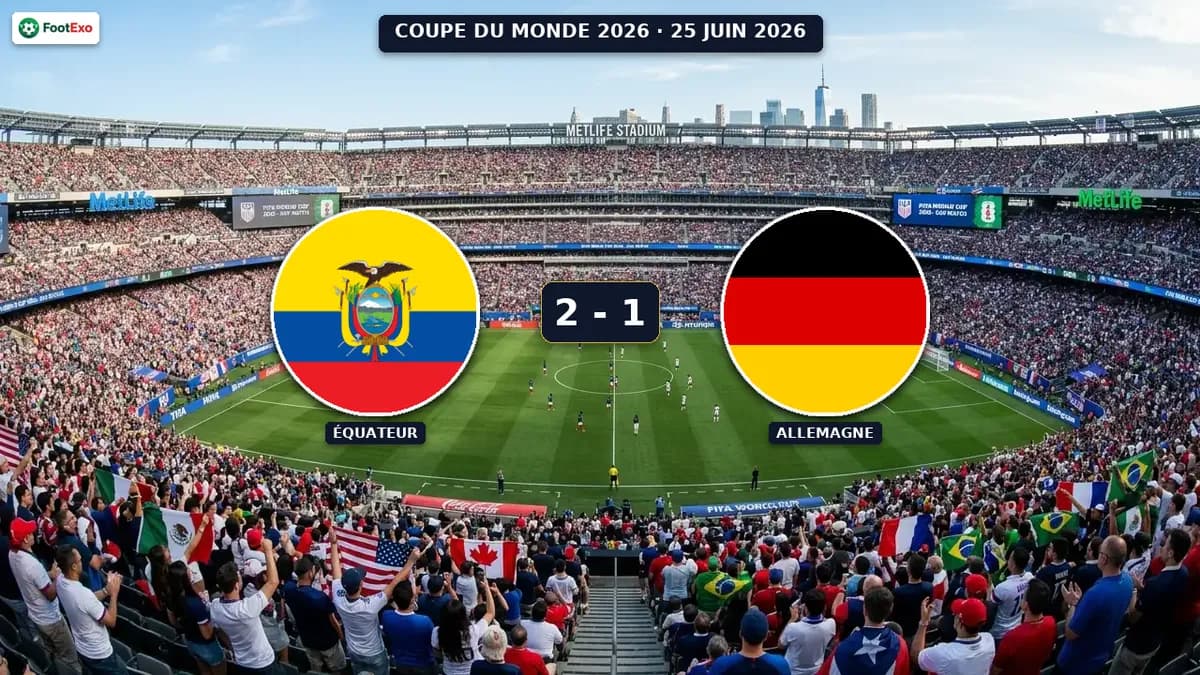 Équateur renverse l'Allemagne 2-1