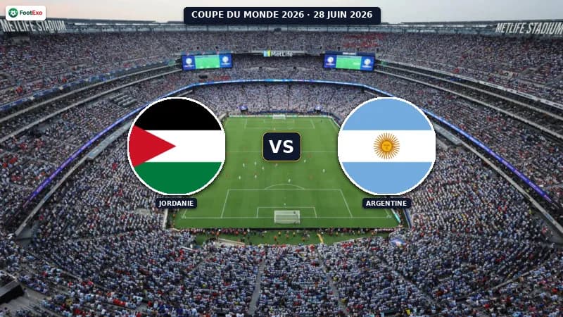 Jordanie - Argentine : Pronostic et cotes — Coupe du Monde 2026
