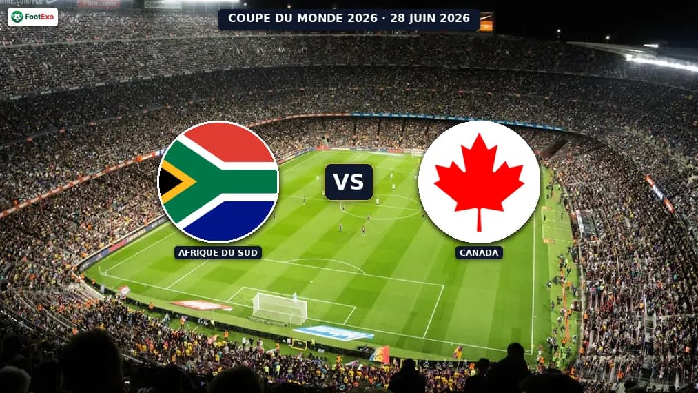 Afrique du Sud - Canada : Pronostic et cotes — Coupe du Monde 2026