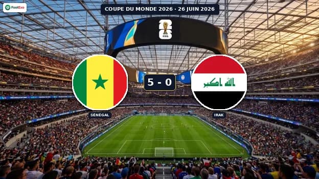 Sénégal 5-0 Irak : le résumé du match — Coupe du Monde 2026