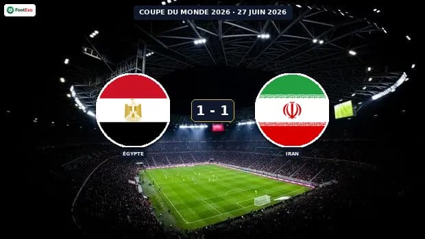 Égypte et Iran se séparent sur un score de 1-1