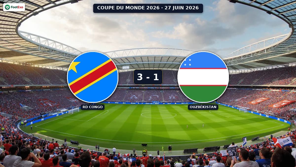 RD Congo domine l'Ouzbékistan 3-1