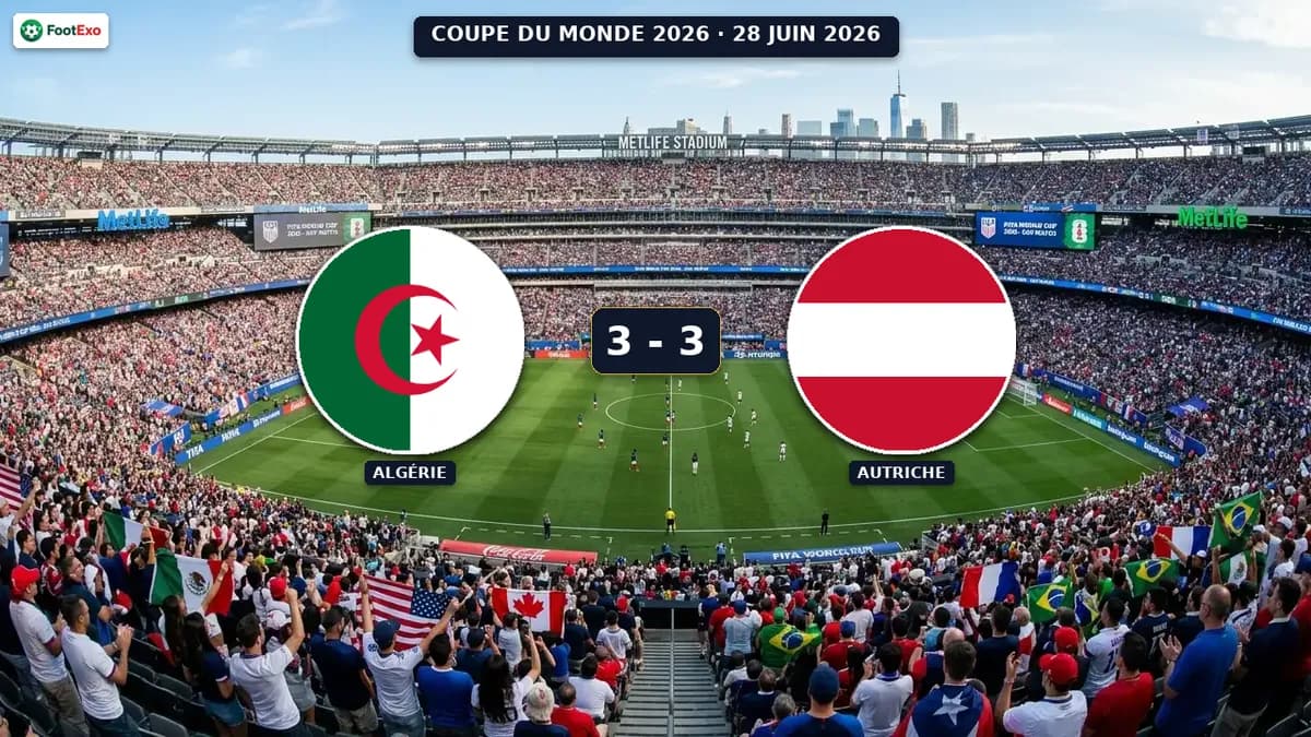 Algérie et Autriche se neutralisent 3-3