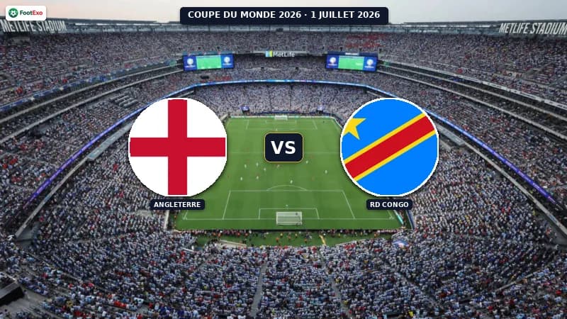 Angleterre - RD Congo : Pronostic et cotes — Coupe du Monde 2026