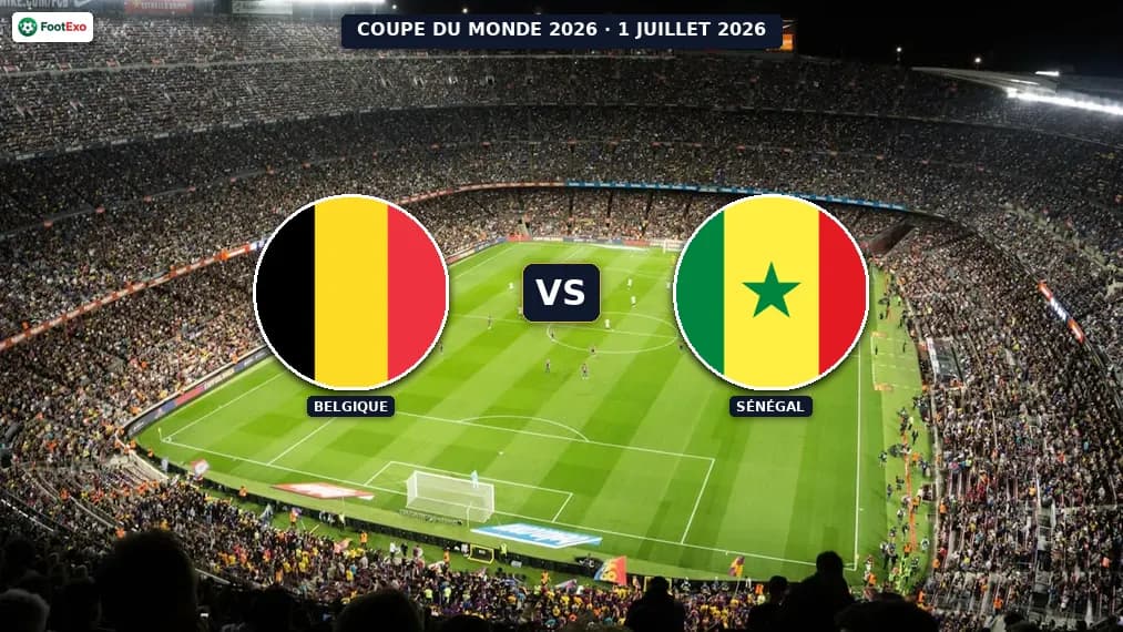Belgique - Sénégal : Pronostic et cotes — Coupe du Monde 2026