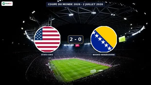 États-Unis écrase la Bosnie-Herzégovine 2-0