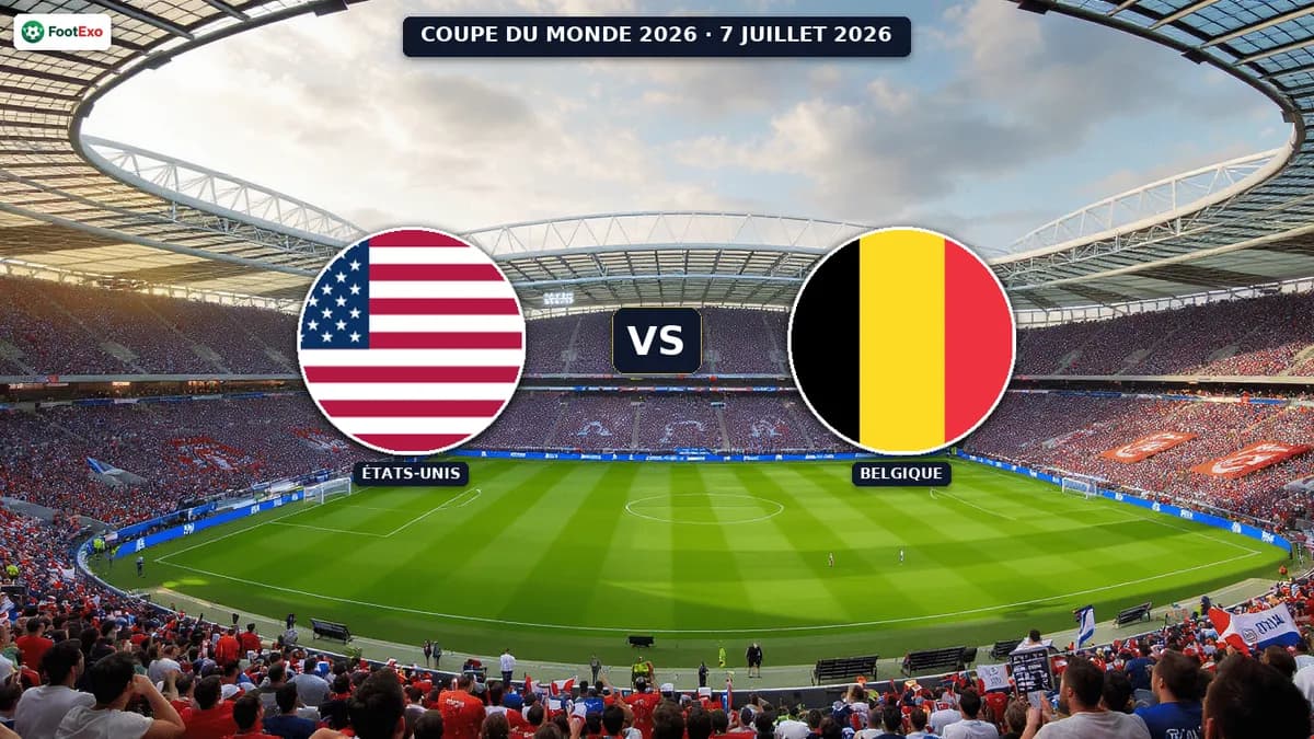 États-Unis - Belgique : Pronostic et cotes — Coupe du Monde 2026