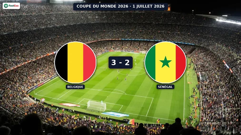 Belgique domine le Sénégal 3-2