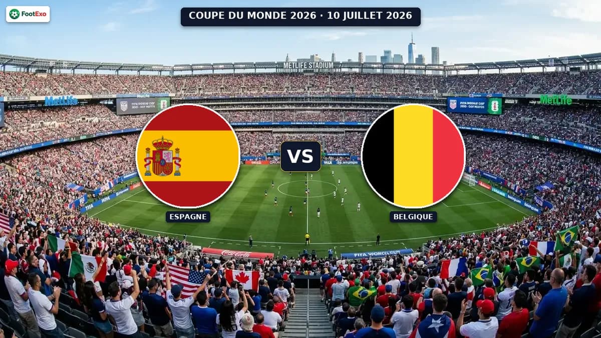 Espagne - Belgique : Pronostic et cotes — Coupe du Monde 2026
